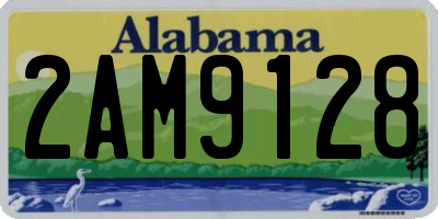 AL license plate 2AM9128