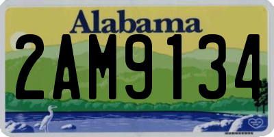 AL license plate 2AM9134