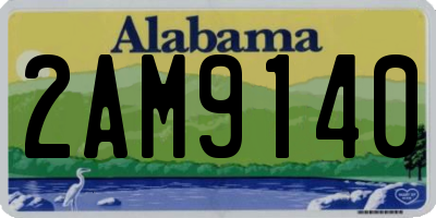 AL license plate 2AM9140