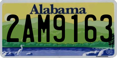AL license plate 2AM9163