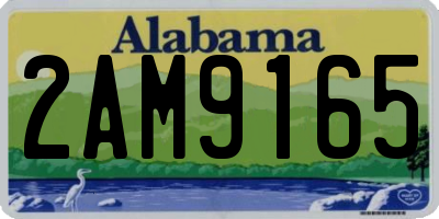 AL license plate 2AM9165