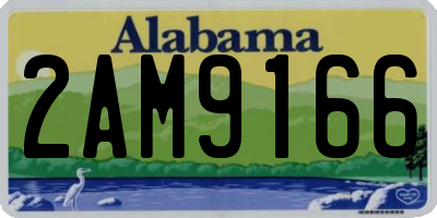 AL license plate 2AM9166