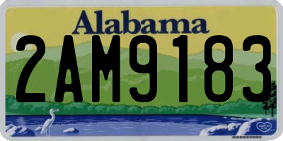 AL license plate 2AM9183
