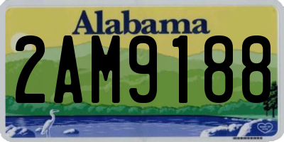 AL license plate 2AM9188