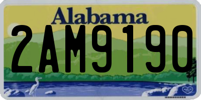 AL license plate 2AM9190