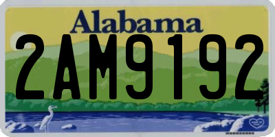 AL license plate 2AM9192