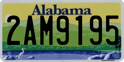 AL license plate 2AM9195