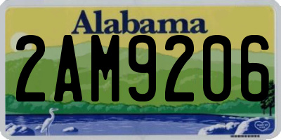 AL license plate 2AM9206