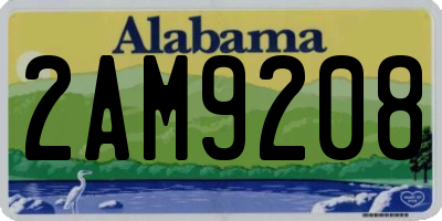 AL license plate 2AM9208