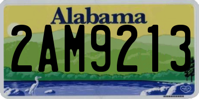 AL license plate 2AM9213