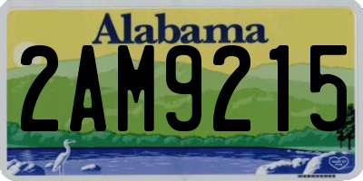 AL license plate 2AM9215