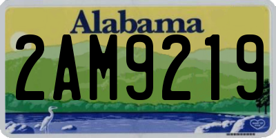 AL license plate 2AM9219