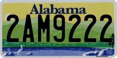 AL license plate 2AM9222