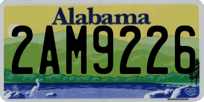 AL license plate 2AM9226