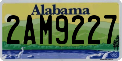 AL license plate 2AM9227