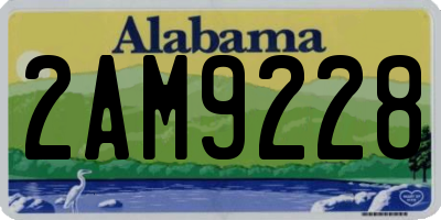 AL license plate 2AM9228