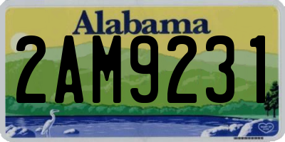 AL license plate 2AM9231