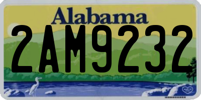 AL license plate 2AM9232