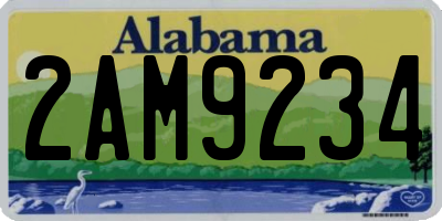 AL license plate 2AM9234