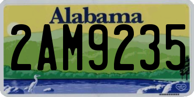 AL license plate 2AM9235
