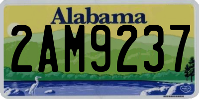 AL license plate 2AM9237