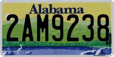 AL license plate 2AM9238