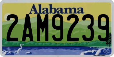 AL license plate 2AM9239