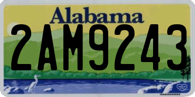 AL license plate 2AM9243