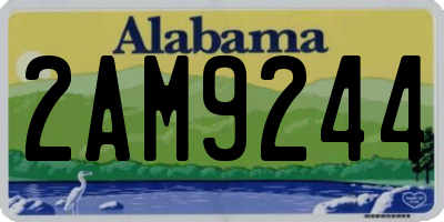 AL license plate 2AM9244