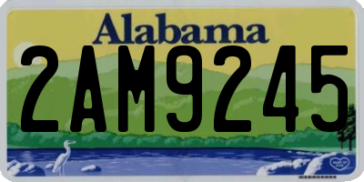 AL license plate 2AM9245