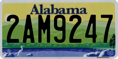AL license plate 2AM9247