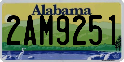 AL license plate 2AM9251