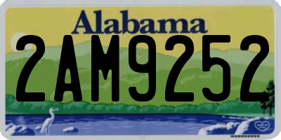 AL license plate 2AM9252