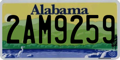 AL license plate 2AM9259