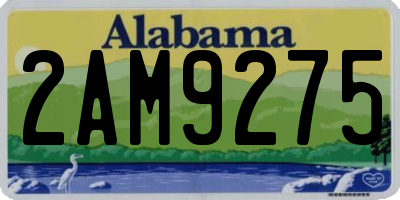 AL license plate 2AM9275