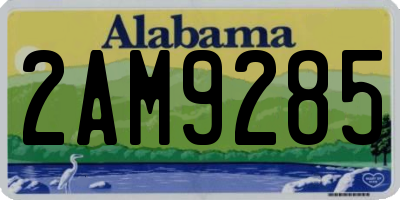 AL license plate 2AM9285