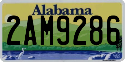 AL license plate 2AM9286
