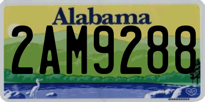 AL license plate 2AM9288
