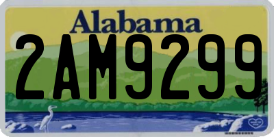 AL license plate 2AM9299