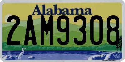 AL license plate 2AM9308