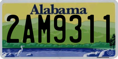 AL license plate 2AM9311