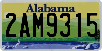 AL license plate 2AM9315