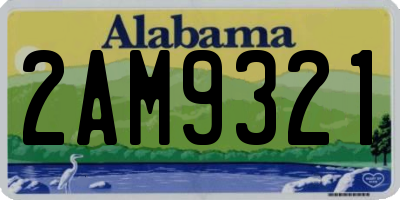 AL license plate 2AM9321