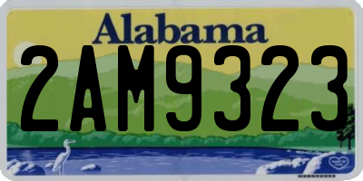 AL license plate 2AM9323