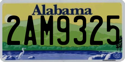 AL license plate 2AM9325