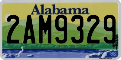 AL license plate 2AM9329