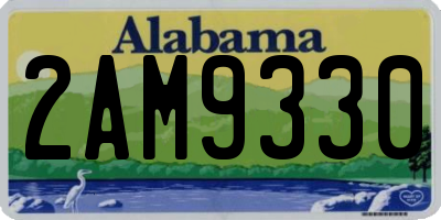 AL license plate 2AM9330