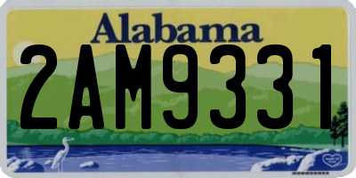 AL license plate 2AM9331