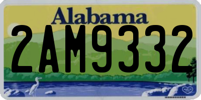 AL license plate 2AM9332