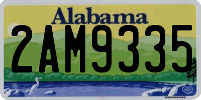 AL license plate 2AM9335